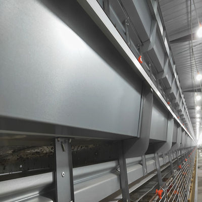 Automated H-Type Broiler Cage System Hot Dip Galvanized High Density Full Automatic Poultry Farming Equipment