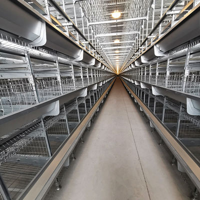 Hot-Dip Galvanized H-Type Layer Cage System Fully Automatic Poultry Farming Equipment with 15–20 Year Lifespan