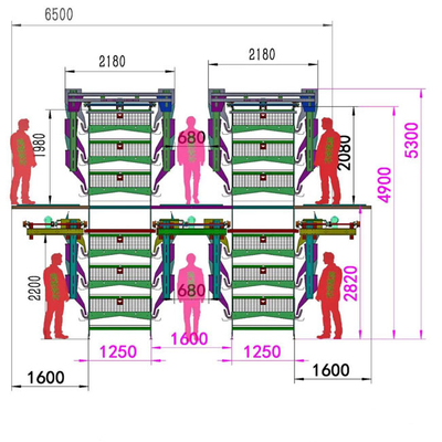 3Rows 28sets/Row A Type Wire Poultry Cage Farming Hens Equipments