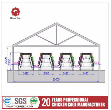 A Type Layer Chicken Cage Cold Galvanizing Gantry Feeding