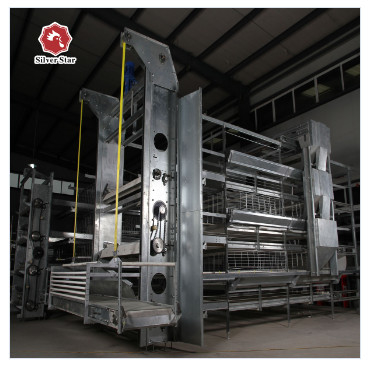 4 Layer Battery H Type Chicken Egg Laying Hens Poultry Cage With Automatic Egg Collection System