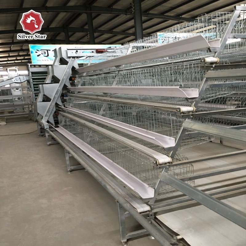 4 Tiers Chicken Egg Layer Battery Poultry Cage For Tanzania Farm 160 ...