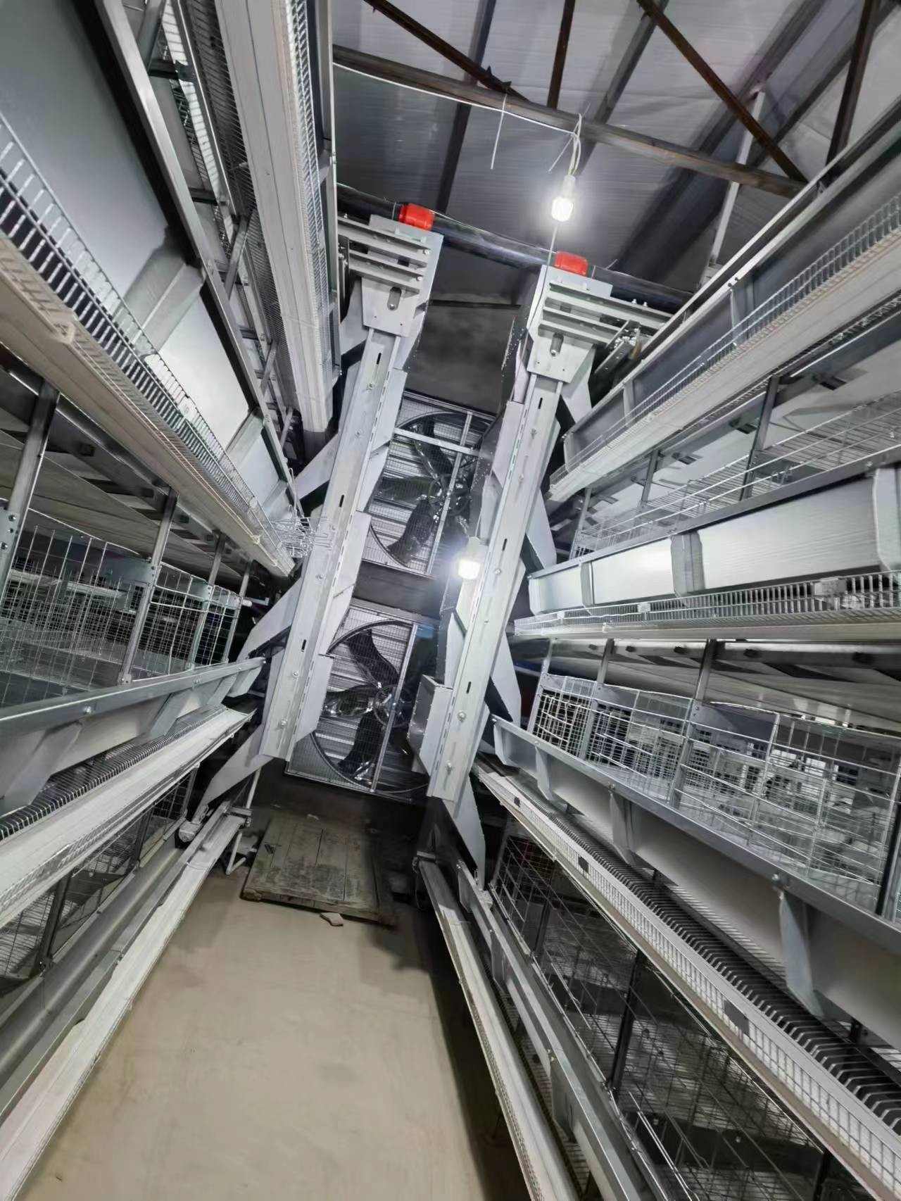 A Type Battery Egg Layer Chicken Cages 4 Tiers Automatic Chicken Farm ...