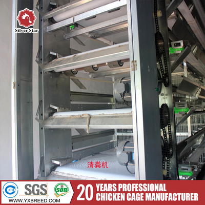 Ventilational Automatic Layer Cage System , 4 Tier 120 Birds Chicken Battery Cages