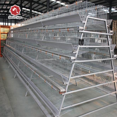 4 Layers / Cell A Type Layer Battery Chicken Cage 43*41*41 Cm