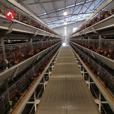 A Type 4 Tiers / Floors 128, 160 Birds Per Set Poultry Layer Cage For Laying Eggs