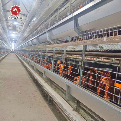 Hot Dipped Galvanized Steel 8 Tiers High Density Full Automatic Operation Battery Chicken Cage Poultry Farming Equipment