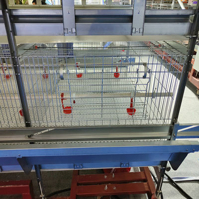 Hot Galvanizing Poultry Farm Cage , 3 / 4 Tiers Chicken Steel Cage For Layers Chickens