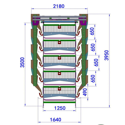 Galvanizing Meat Chicken Poultry Farm Cage Automatic Broiler Cage 272 Birds